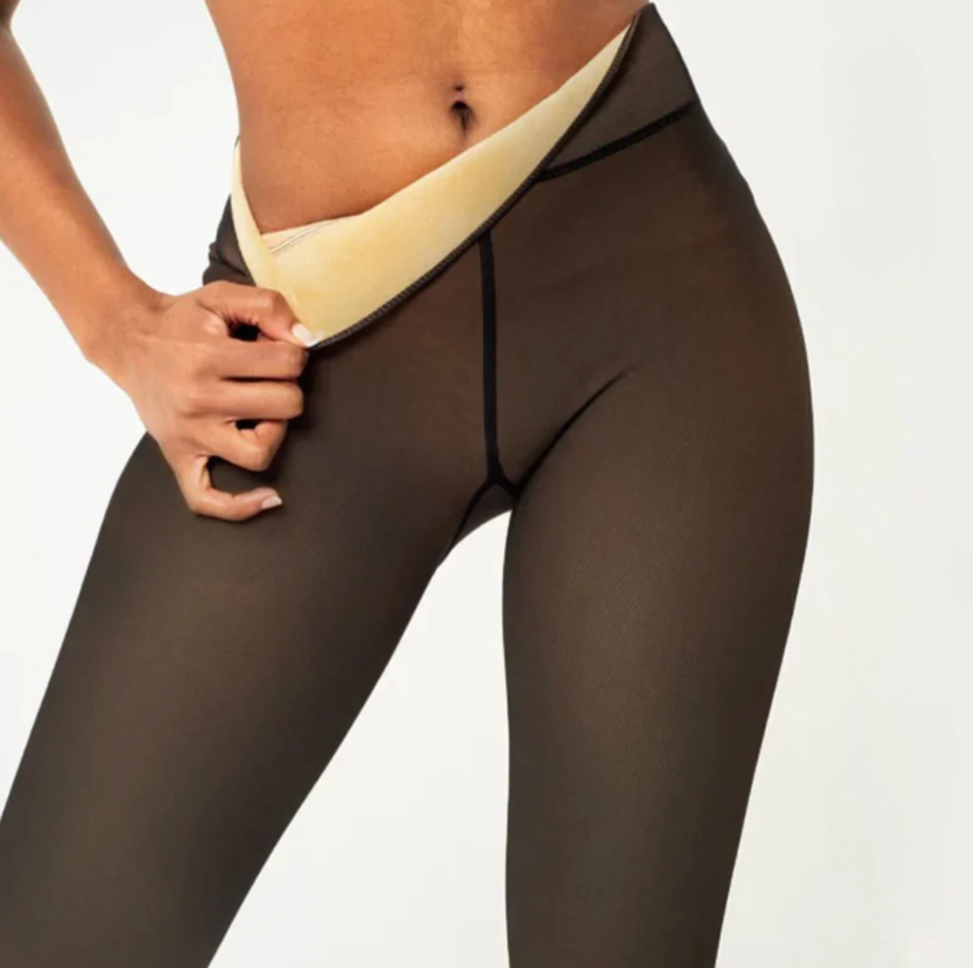 EVLYN | Translucent Fleece Lined Tights