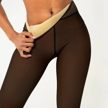 EVLYN | Translucent Fleece Lined Tights