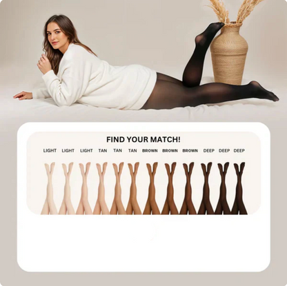EVLYN | Translucent Fleece Lined Tights